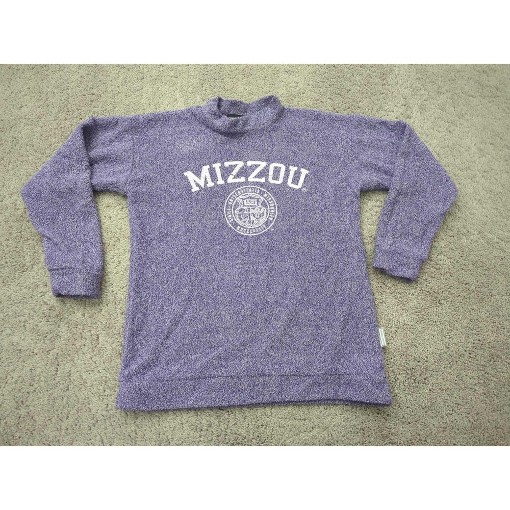 Missouri Tigers Mizzou Sweatshirt Womens M Woolly Threads Purple Made in USA